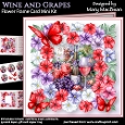 Wine and Grapes - Flower Frame Card Mini Kit