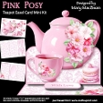 Pink Posy - Teapot Easel Card Mini Kit