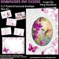 Hummingbird and Fuchsias - 5 x 7 Pyramid Card Mini Kit