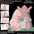 Pink and Cream Flowers - Windmill Card Mini Kit