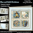 Blue and Gold Christmas - Square Layers Card Mini Kit