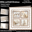 White and Gold Christmas - Square Layers Card Mini Kit