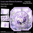 Lilac and White Flowers - Fold Back Card Mini Kit