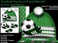 Football Hat Easel Card Mini Kit - Green & White