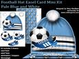 Football Hat Easel Card Mini Kit - Pale Blue & White