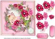 Flower Baby Girl Decoupage Card Front