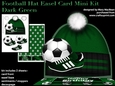 Football Hat Easel Card Mini Kit - Dark Green