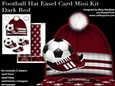 Football Hat Easel Card Mini Kit - Dark Red