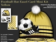 Football Hat Easel Card Mini Kit - Yellow