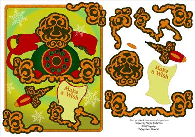 Vintage Santa Phone Set