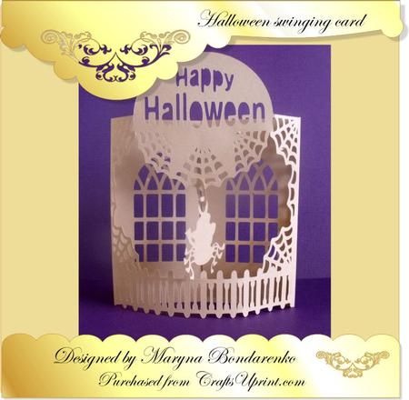 Swinging Spider 3D Halloween Card In