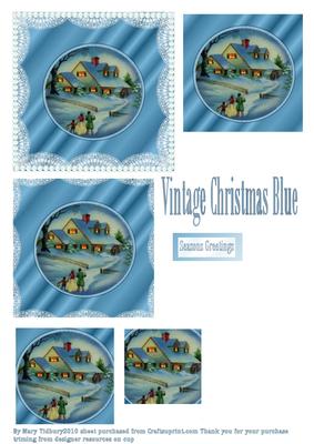 Vintage Christmas Blue