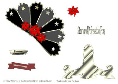 Star and Poinsettia Fan