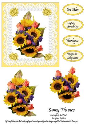 Sunny Flowers Decouparge
