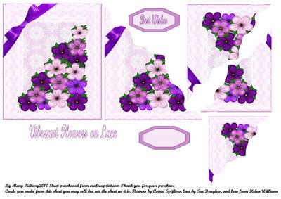 Viberant Flowers on Lace