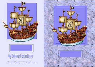 Jolly Rodger Card Front and Topper