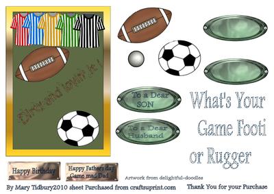 What's Your Game Footi or Rugger