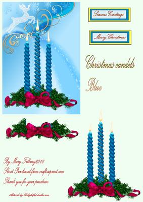 Christmas Candels Blue