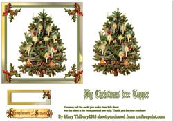 Big Christmas Tree Topper 5 1/4 x 5 1/4
