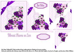 Viberant Flowers on Lace