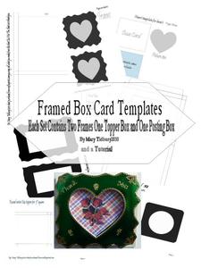 Framed Box Card 5x5 Heart