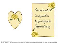 The Golden Wedding Insert with Verse