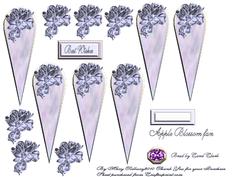 Apple Blossom Fan Blue