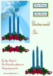 Christmas Candels Blue