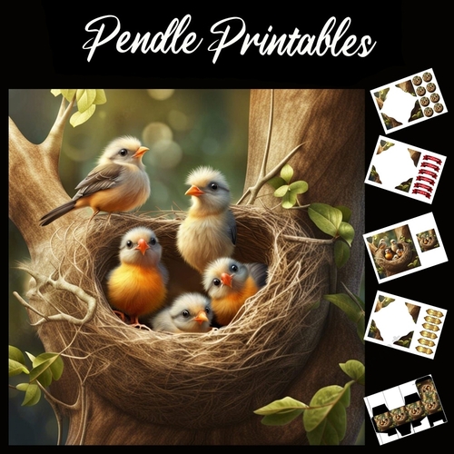 Cheeky Chicks Say What? How Old?  7x7 Card Kit. Matching Box, Gift Bauble, Tag.
