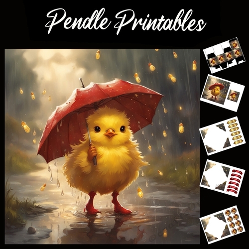Im Not A Duck 7x7 card kit. Matching Box, Gift Bauble,Tag.