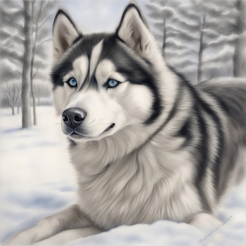Chillin In The Snow 7x7 card kit. Matching Box, Gift Bauble,Tag.. Husky