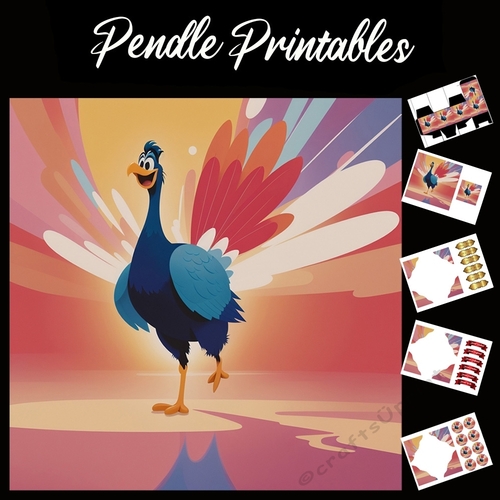 Chicken Run. Christmas Card. 7x7 card kit. Matching Box, Gift Bauble,Tag.