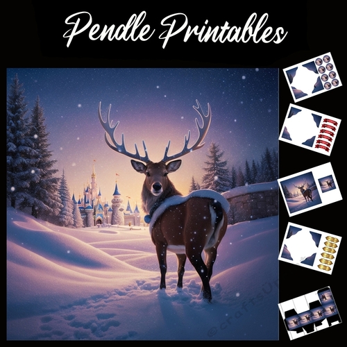 The Royal Stag 7x7 Card Kit. Matching Box, Gift Bauble,Tag
