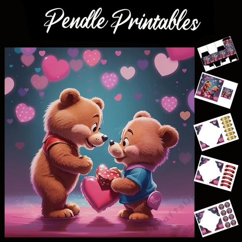 Chocolates For Mummy/Mommy Bear. 7x7 Card Kit. Matching Box, Gift Bauble, Tag