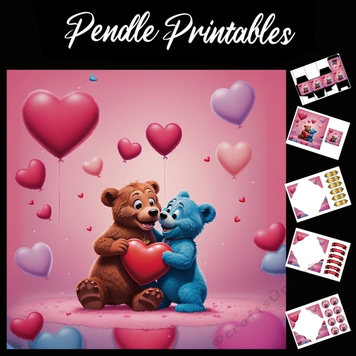 You Have My Bears 7x7 Card Kit. Matching Box, Gift Bauble, Tag