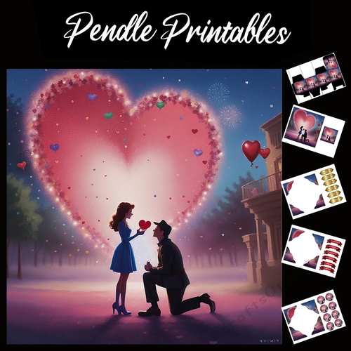 The Proposal  7x7 Card Kit. Matching Box, Gift Bauble,Tag