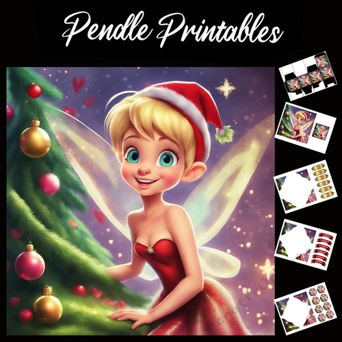 Wishing You A Fairy Christmas 7x7 Card Kit. Matching Box, Gift Bauble,Tag