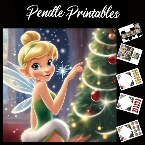Christmas Sparkle Fairy 7x7 Card Kit. Matching Box, Gift Bauble,Tag