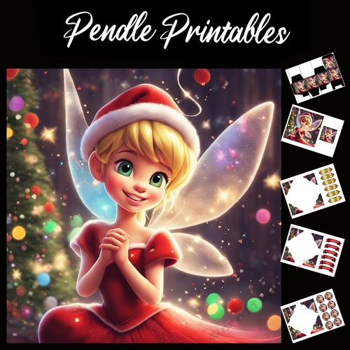 Magical Christmas Fairy 7x7 Card Kit. Matching Box, Gift Bauble,Tag