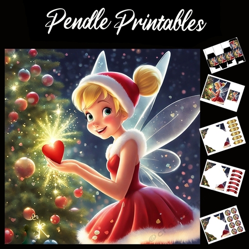 Spreading Love At Christmas Fairy 7x7 Card Kit. Matching Box, Gift Bauble,Tag