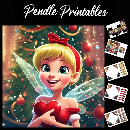 Magical Time Of Year. Fairy Card 7x7 Card Kit. Matching Box, Gift Bauble,Tag