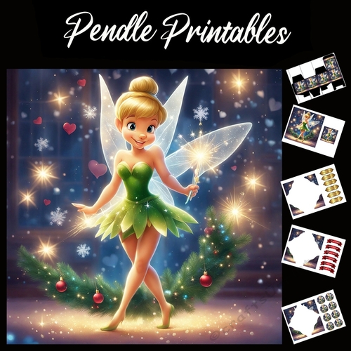 Christmas Celebrations Fairy 7x7 Card Kit. Matching Box, Gift Bauble,Tag