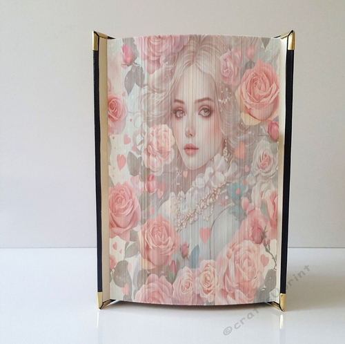 Pretty Girl Book Edge Strip Art Pattern 