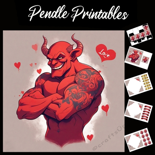 You Bring The Devil Out In Me 7x7 Card Kit. Matching Box, Gift Bauble,Tag