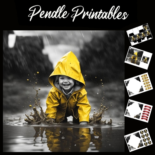 Mud Puddle 41 7x7 Card Kit. Matching Box, Gift Bauble,Tag