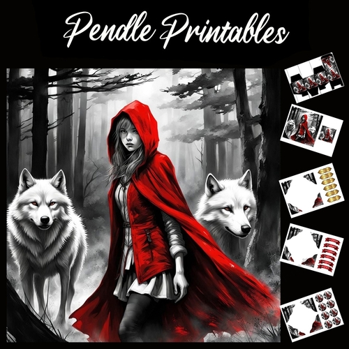 Red: Leader Of The Pack 7x7 Card Kit. Matching Box, Gift Bauble,Tag