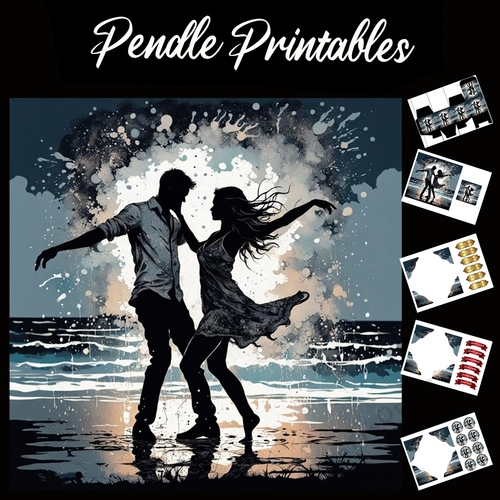 Splatter Art: Dirty Dancing 7x7 Card Kit. Matching Box, Gift Bauble,Tag