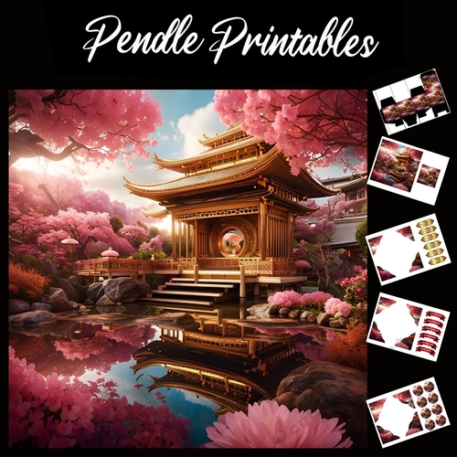 A Tranquil Place 7x7 Card Kit. Matching Box, Gift Bauble,Tag