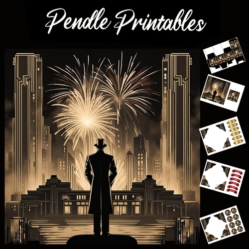 The Fireworks 7x7 Card Kit. Matching Box, Gift Bauble,Tag