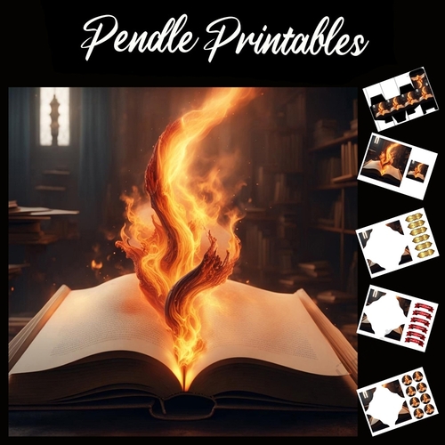 Flame Art: The Flame Book 7x7 Card Kit. Matching Box, Gift Bauble,Tag